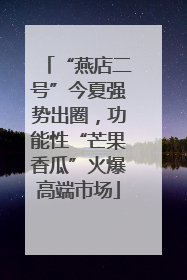 “燕店二号”今夏强势出圈，功能性“芒果香瓜”火爆高端市场