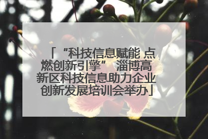 “科技信息赋能 点燃创新引擎” 淄博高新区科技信息助力企业创新发展培训会举办