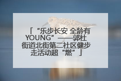 “乐步长安 全龄有YOUNG”——郭杜街道北街第二社区健步走活动超“燃”