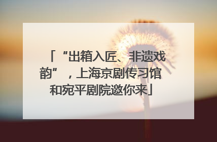 “出箱入匠、非遗戏韵”，上海京剧传习馆和宛平剧院邀你来