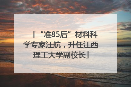 “准85后”材料科学专家汪航，升任江西理工大学副校长