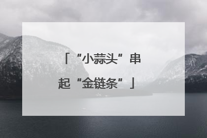 “小蒜头”串起“金链条”