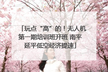 玩点“高”的！无人机第一期培训班开班 南平延平低空经济提速