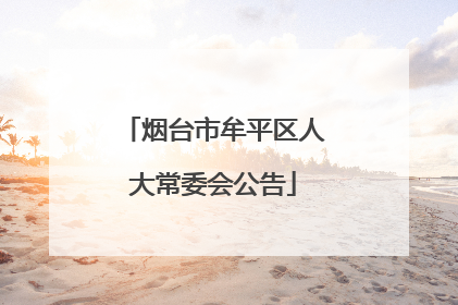 烟台市牟平区人大常委会公告