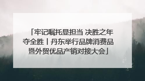 牢记嘱托显担当 决胜之年夺全胜丨丹东举行品牌消费品暨外贸优品产销对接大会