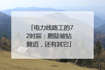电力线路工的72时辰：爬陡坡钻隧道，还有其它