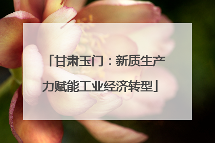 甘肃玉门：新质生产力赋能工业经济转型