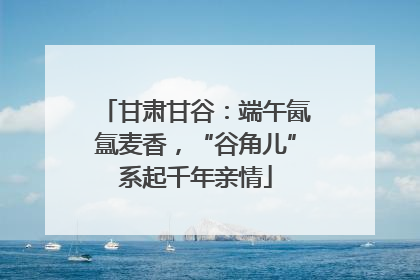 甘肃甘谷：端午氤氲麦香，“谷角儿”系起千年亲情