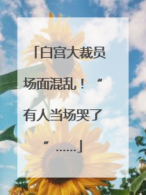 白宫大裁员场面混乱！“有人当场哭了”……