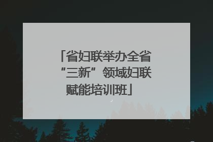 省妇联举办全省“三新”领域妇联赋能培训班