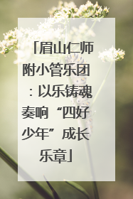 眉山仁师附小管乐团：以乐铸魂奏响“四好少年”成长乐章