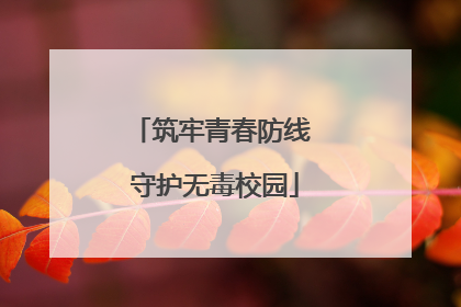 筑牢青春防线 守护无毒校园