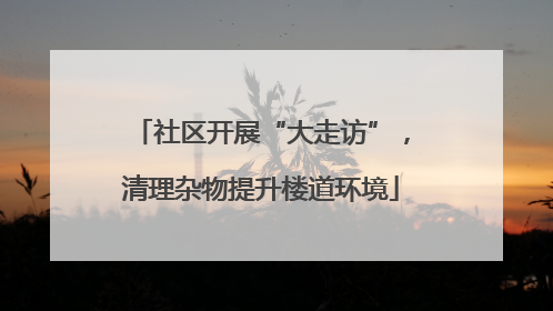 社区开展“大走访”，清理杂物提升楼道环境