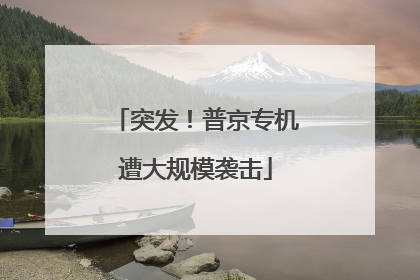 突发！普京专机遭大规模袭击