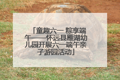 童趣六一 粽享端午——怀远县雁湖幼儿园开展六一端午亲子游园活动