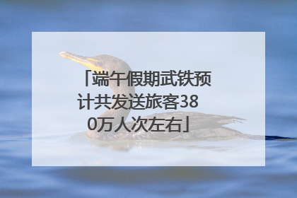 端午假期武铁预计共发送旅客380万人次左右