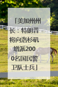 美加州州长：特朗普将向洛杉矶增派2000名国民警卫队士兵