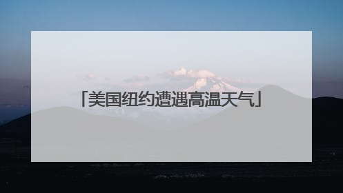 美国纽约遭遇高温天气