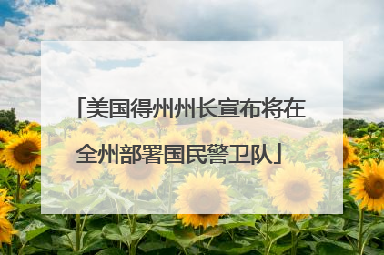美国得州州长宣布将在全州部署国民警卫队