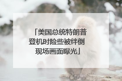 美国总统特朗普登机时险些被绊倒 现场画面曝光