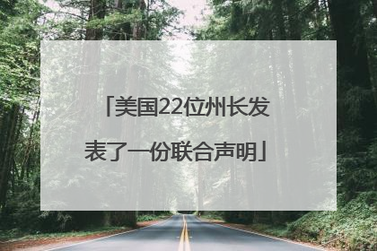 美国22位州长发表了一份联合声明