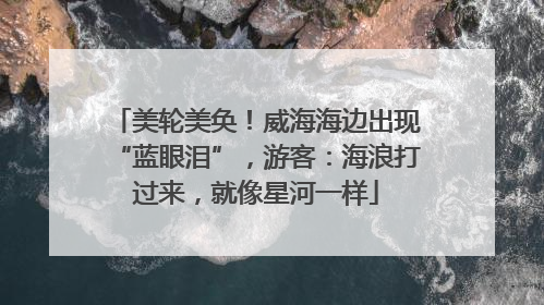 美轮美奂！威海海边出现“蓝眼泪”，游客：海浪打过来，就像星河一样