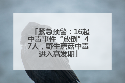 紧急预警：16起中毒事件“放倒”47人，野生蘑菇中毒进入高发期