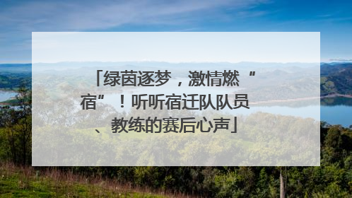 绿茵逐梦，激情燃“宿”！听听宿迁队队员、教练的赛后心声