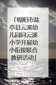 绵阳市盐亭县云溪幼儿园同云溪小学开展幼小衔接联合教研活动
