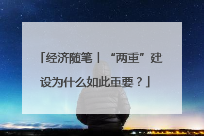 经济随笔丨“两重”建设为什么如此重要？