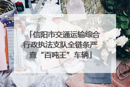信阳市交通运输综合行政执法支队全链条严查“百吨王”车辆