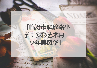 临汾市解放路小学：多彩艺术月 少年展风华