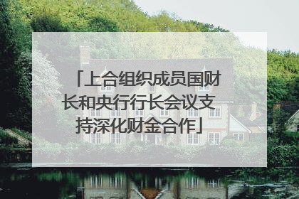 上合组织成员国财长和央行行长会议支持深化财金合作