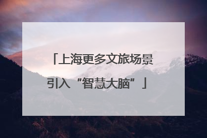 上海更多文旅场景引入“智慧大脑”
