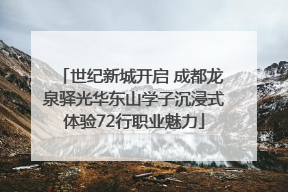 世纪新城开启 成都龙泉驿光华东山学子沉浸式体验72行职业魅力