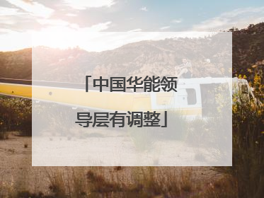 中国华能领导层有调整