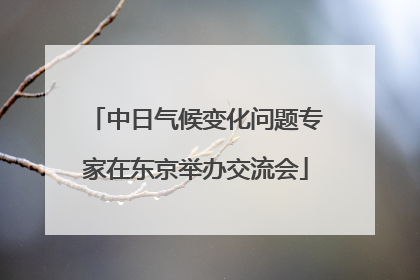 中日气候变化问题专家在东京举办交流会