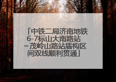 中铁二局济南地铁6-7标山大南路站～茂岭山路站盾构区间双线顺利贯通