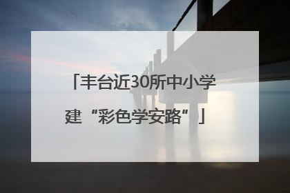 丰台近30所中小学建“彩色学安路”