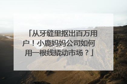 从牙缝里抠出百万用户！小鹿妈妈公司如何用一根线撬动市场？