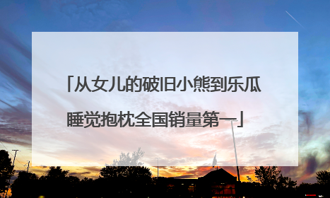 从女儿的破旧小熊到乐瓜睡觉抱枕全国销量第一
