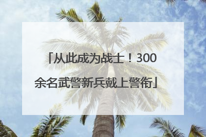 从此成为战士！300余名武警新兵戴上警衔