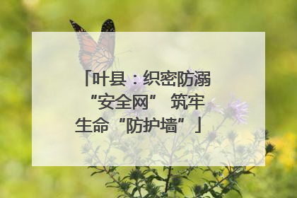 叶县：织密防溺“安全网” 筑牢生命“防护墙”