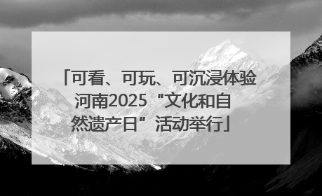 可看、可玩、可沉浸体验 河南2025“文化和自然遗产日”活动举行
