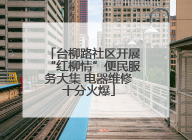 台柳路社区开展“红柳情”便民服务大集 电器维修十分火爆