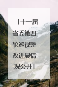 十一届省委第四轮巡视整改进展情况公开