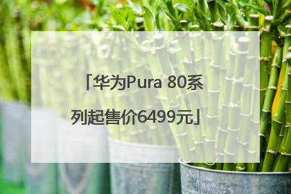 华为Pura 80系列起售价6499元