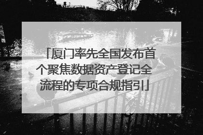 厦门率先全国发布首个聚焦数据资产登记全流程的专项合规指引