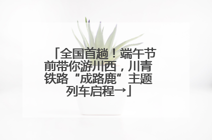 全国首趟！端午节前带你游川西，川青铁路“成路鹿”主题列车启程→