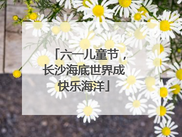 六一儿童节，长沙海底世界成快乐海洋